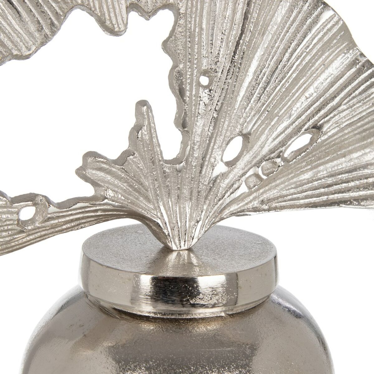 Vase 14 x 14 x 43 cm Metall Silber